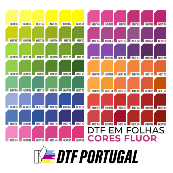dtf fluor portugal gama de cores