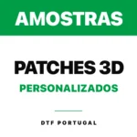 Amostras de patches 3D em silicone personalizados — pack 5 unidades desde 12 € + IVA · DTF Portugal