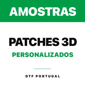 Amostras de patches 3D em silicone personalizados — pack 5 unidades desde 12 € + IVA · DTF Portugal