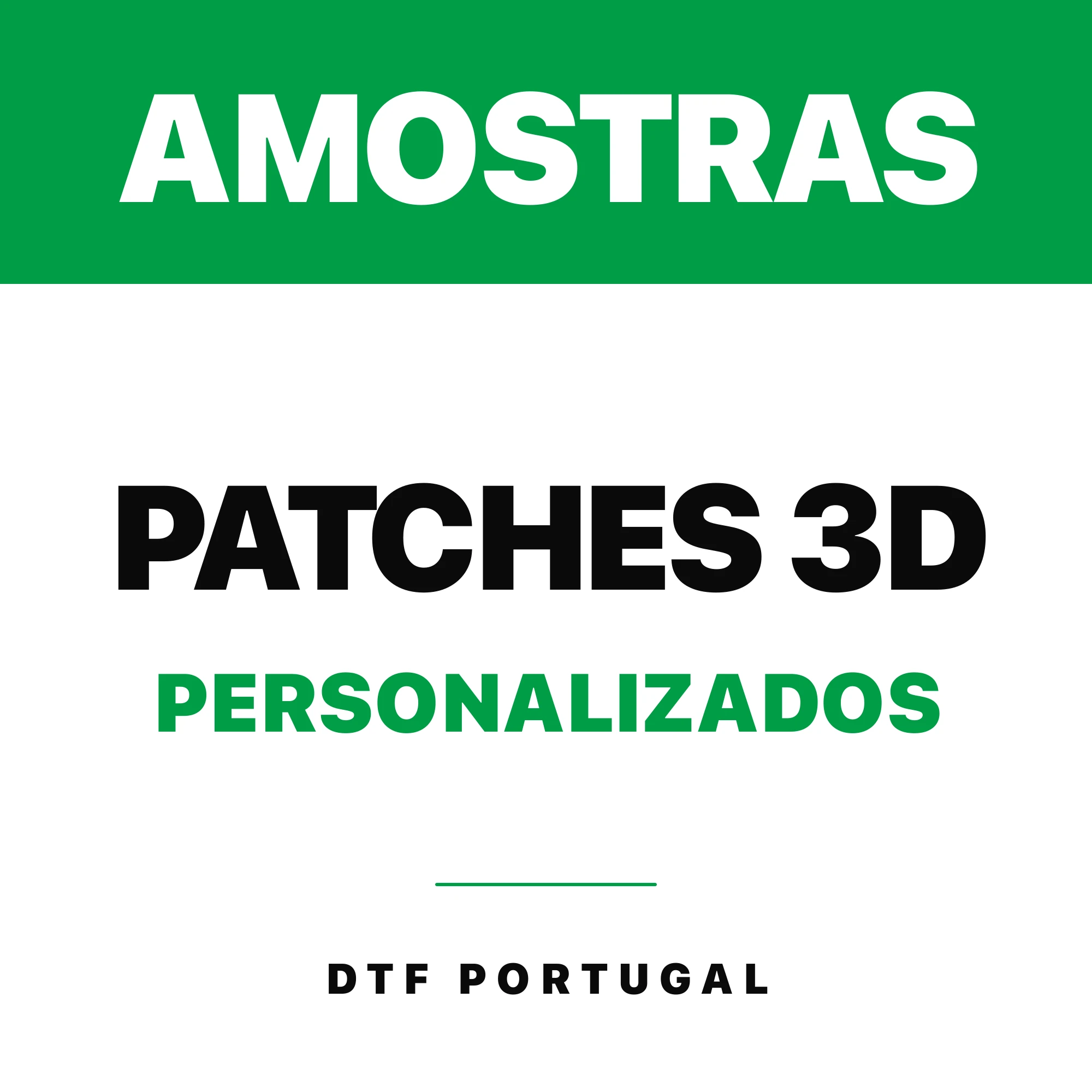 Amostras Patches 3D Personalizados