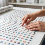 Aplicação manual logos DTF gran formato estamparia têxtil