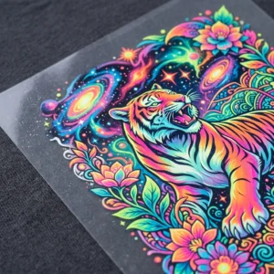 Transfer DTF Têxtil octacromia ultra vibrante com neon