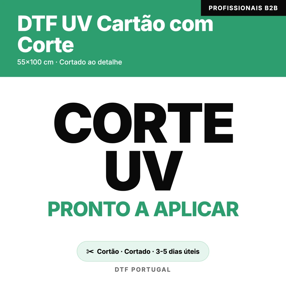 DTF UV Cartão com Corte 55×100 cm — Pronto a Aplicar
